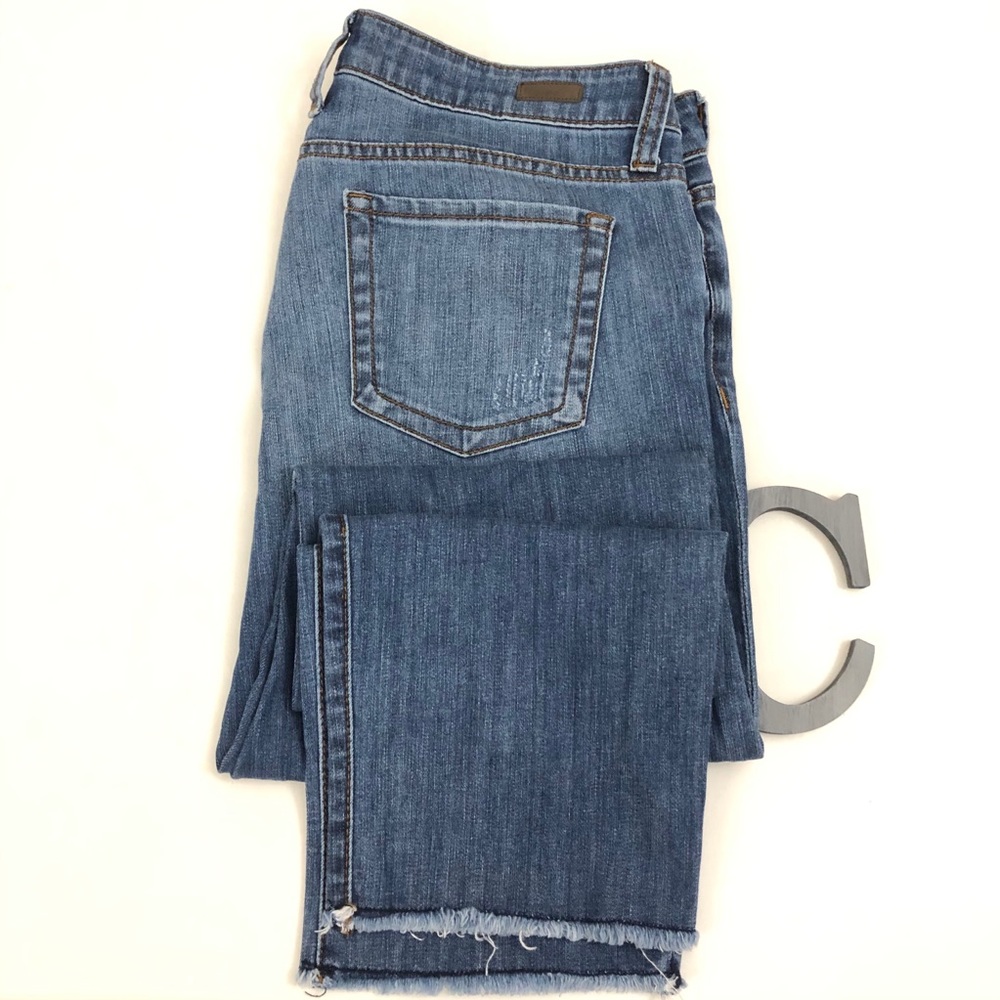KUT Sz 10 Raw Hem Ankle Jeans